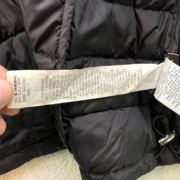 L.L. Bean Women's Puffer Jacket XS Black Insulated Downtek 80% Down Filling - Picture 13 of 16